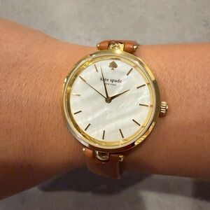 Kate Spade Gold and Brown Leather Watch